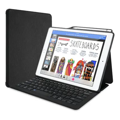 iPad Pro 12.9" 2017/2015 Keyboard Case, Built-in Apple Pencil Holder, Lightweight Folio Stand Pr