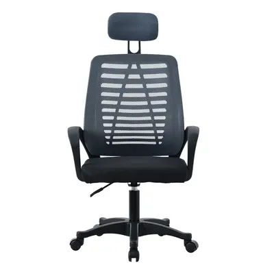 (GREY ) MOF Mesh Ergonomic Office Chair Adjustable Headrest