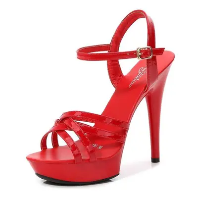 (red, 40) New Sandals Women&apos;s Summer Fashion Sexy High Heels Stiletto Series 13cm Lfd