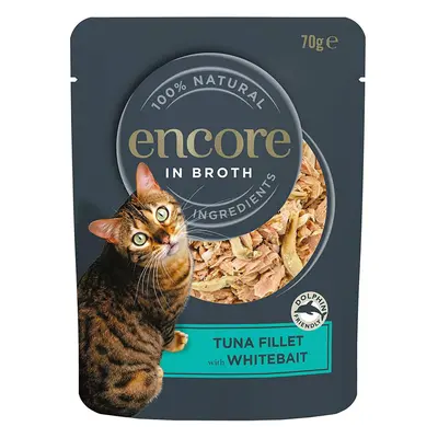 Encore Cat Food Pouch Tuna Fillet & Whitebait (16 x 70g Pouches)