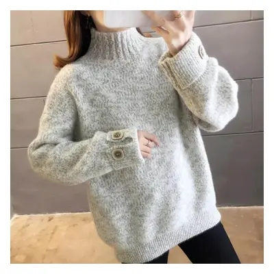 (light grey, XXXL) Autumn And Winter Women&apos;s Short Chenille Fashion Bottoming Top Plus Velv