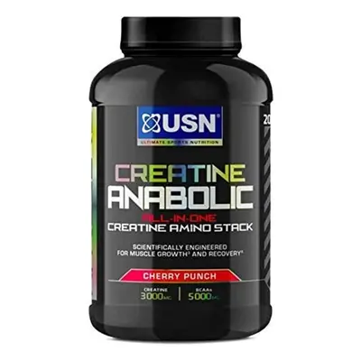 USN Creatine Anabolic all in One Creatine Amino Muscle Building Stack, Cherry, 900g