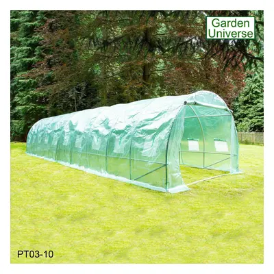 Polytunnel Garden Universe 25mm Galvanised Frame Greenhouse Poly Tunnel x m