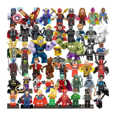 48PCS DC Marvel Superheroes Minifigures Toys Fit Lego