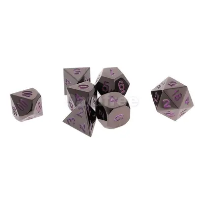 () Pcs Zinc Alloy Multisided Dice Set Role Playing Games DiceS Gadget With Bag