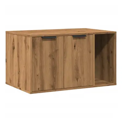 (oak, x x cm) vidaXL Cat Litter Box Enclosure Hidden Cat House Cat Cabinet Engineered Wood