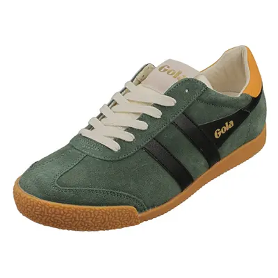 (12) Gola Elan Mens Fashion Trainers in Green Black