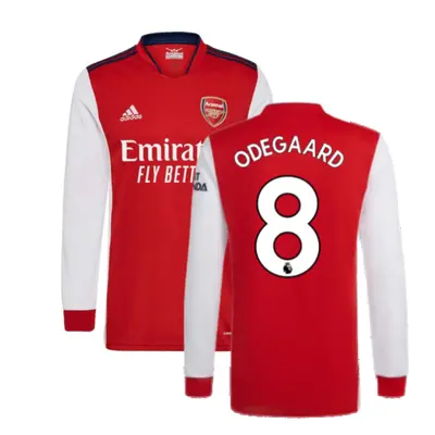 (S) Arsenal Long Sleeve Home Shirt (ODEGAARD 8)