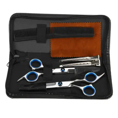 7pcs Professional Hair Scissors Set Hair Cutting Thinning Shears Hairdressing Haircut Cutter Bag