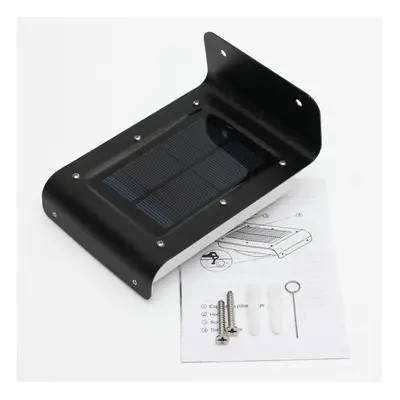 (Dark Black) LED Solar Power Voice Sensor Wall Light Garden Yard Lamp Waterproof