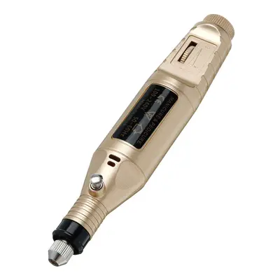 (Gold) Professional Acrylic Electric Engraving Pen Nail Art Drill File Manicure Pedicure Polishi