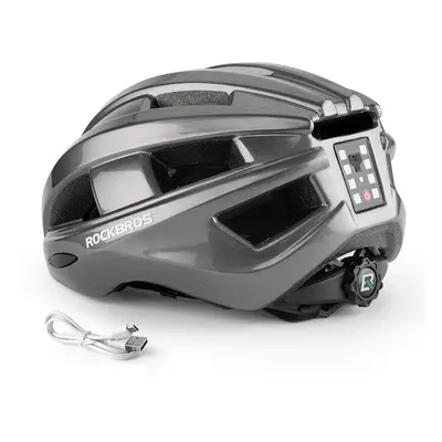 (Titanium) Cycling Helmet With Tail Light USB Charging Three Modes Of Light-Emitting Adjustable 