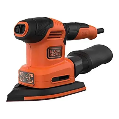 BLACK+DECKER W in Electric Sander, Random, Iron Shaped Orbital Base, Finger Sanding Attachment a