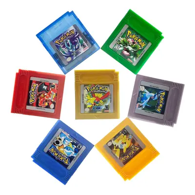 (7PCS) POKEMON GAME Series For Nintendo GB GBC Game Card Classic