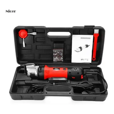 (Red) 320W Professional Electrical Horse Clipper Shaft Electric Sheep Goat Shearing Machine Clip