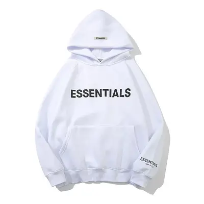 (white, XL) Fear Of God Essentials Hoodie Fog Coat Sweater