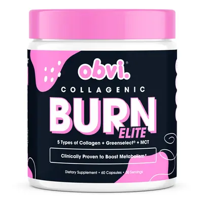 obvi Collagenic Burn Elite - Collagen for Women and Men - Appetite Suppressant - Collagen Pills 