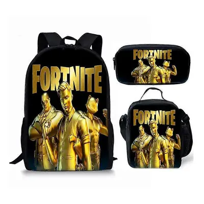 Fortnite Backpack Shoulder Bag Pencil Bag Three Piece Gifts for Boys and Girls Students #31