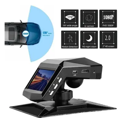 (black) 1080p Full Hd Car Dvr Dash Cam 1080p Video Recorder Center Console Angle Night Vision Ca