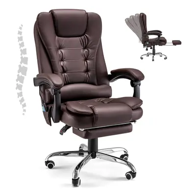 (Brown) YODOLLA Office Chair with Footrest Desk Chair