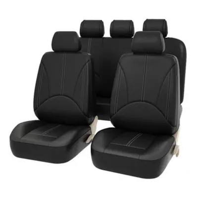 (black, seats) Pu Leather Universal Breathable Car Seat Cushion Cover Car Seat Waterproof Protec