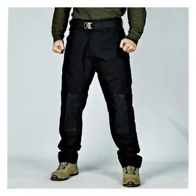 (black, XXXL) Military Tactical Cargo Pants Men Army Training Trousers Multi Pockets Wear-resist