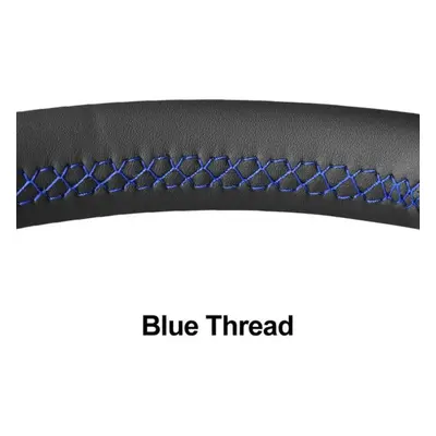 (blue) Black Faux Leather Car Steering Wheel Cover For Bmw Sport Series E46 330i 330ci Series E3