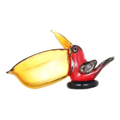 (red) Tomfeel Bird Statue With Big Open Mouth Animal Storage Bowl Candy Dish Fruit Bowl Snack Ke