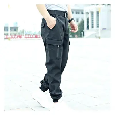 (black, M) Autumn Tactical Overalls Men&apos;s Stretch Leggings Breathable Outdoor Overalls Camo