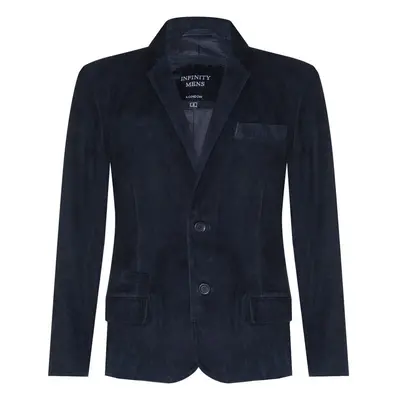 (L) Men's Black Suede Blazer Soft Real Italian Leather