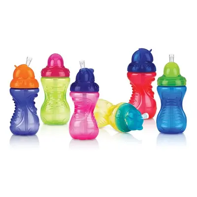 Nuby 2-Pack No-Spill Flip-It Cups, Ounce, Colors May Vary