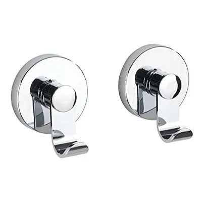 WENKO Vacuum-Loc Irun Hook Set, Set of Wall Hooks, Towel Hooks for Kitchen, Bathroom & the Entir