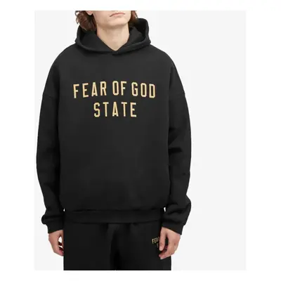 (Black, L) Fear of God Essentials Mens Fleece Pullover Long Sleeve Sweatshirt Casual Hooded Tops