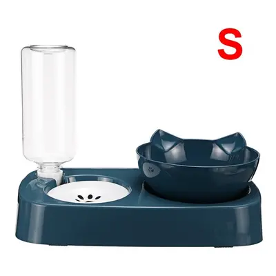 (White, S) Anti-overturning Cat Bowl Separation Design Autoxic Drinking Water Basin Largr Capaci