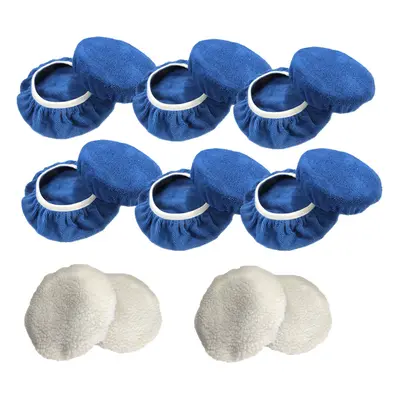 16Pcs Inch Polishing Waxing Pads Clean Buffing for Car Furniture Polishing Waxing Polisher wood 