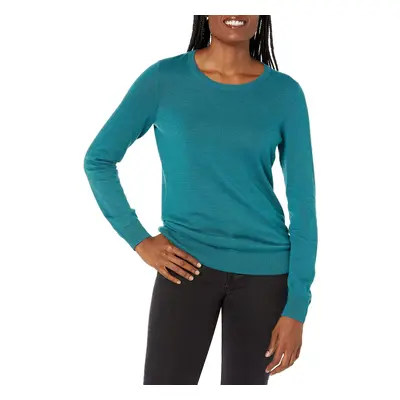 Amazon Essentials Women's Long-Sleeve Lightweight Crewneck Sweater Available in Plus Size Teal B