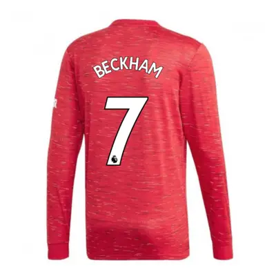 (3XL) Man Utd Adidas Home Long Sleeve Shirt (BECKHAM 7)