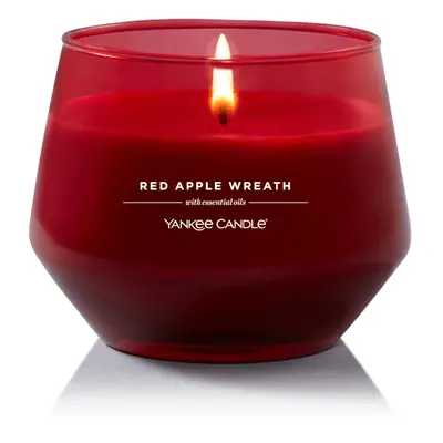 Yankee Candle Studio Medium Candle Red Apple Wreath oz: Long-Lasting Essential-Oil Scented Soy W