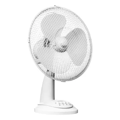 THREE SPEED OSCILLATION WHITE DESK FAN