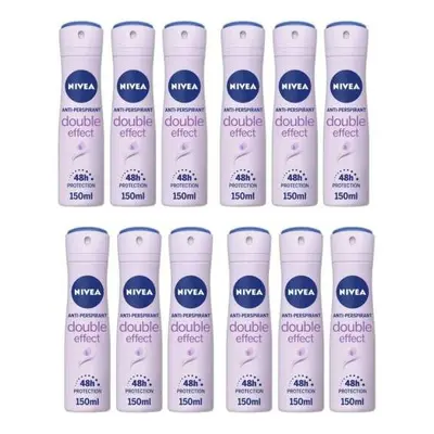 Nivea Deodorant Double Effect For Women 150ml (Pack of 12)