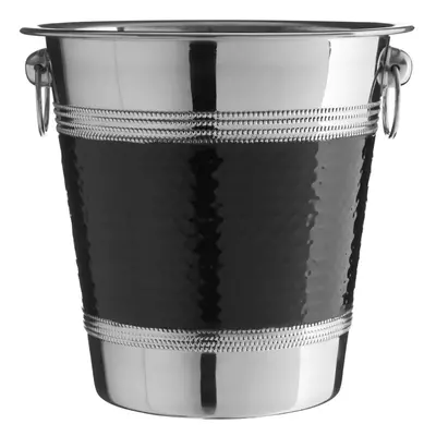 Premier Housewares Champagne/Wine Hammered Black Band Bucket