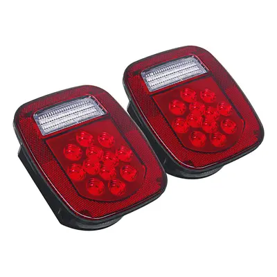 New 2PCS LED Tail Lights Brake Reverse Turn Signal Lamp For Jeep Wrangler TJ CJ