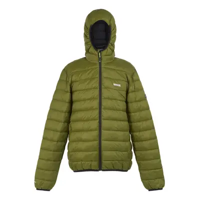 (L, Nephrite Green/Black) Regatta Mens Marizion Baffled Hooded Padded Jacket