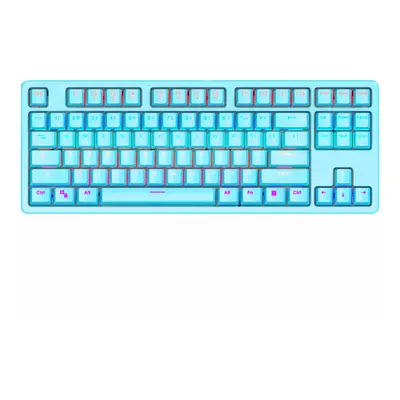 (Blue) ABS Keycaps Mehcanical Keyboard Keys RGB TKL Gaming Keyboard Removable Upper Cover For Of