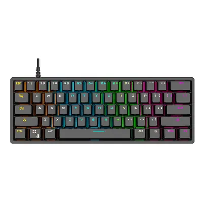 Mechanical Keyboard Keys Compact Blue Switch Cherry Profile RGB Backlit USB Wired Waterproof Gam