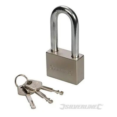 Silverline Steel Padlock Long Shackle 40mm - long padlock shackle silverline 40mm steel security