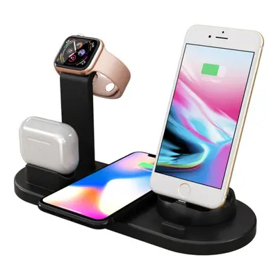 (black) In Wireless Charging Induction Charger Stand For Iphone 13 11 Pro Max Samsung Airpods Pr