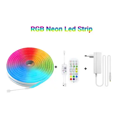 (multicolor, 5M-EU Plug Set) Tuya Smart Life Wifi Led Neon Light Strip 12v Led Strip Rgb Neon Si