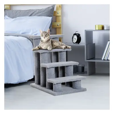 PawHut Dog Steps for Bed Step Pet Stairs for Sofa Dog Cat Climb Ladder Grey