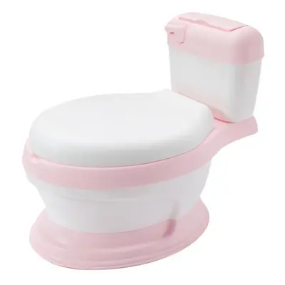 (pink) In Kids Toddler Potty Toilet Training Seat Step Stool With Splash Guard For Toddler Kids